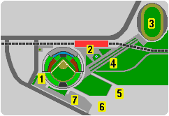 Map around Green Stadium Kobe